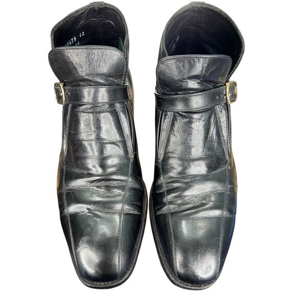 Vintage 70’s Florsheim Men’s Guardsman Black Monk Strap Chelsea Boot Size 8 D